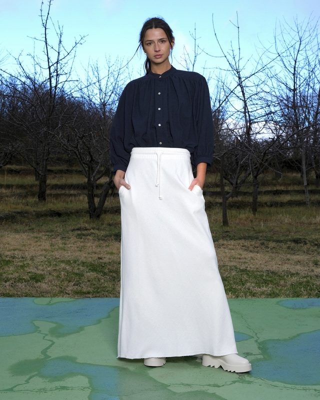 Jude Skirt Jersey - white, size 1