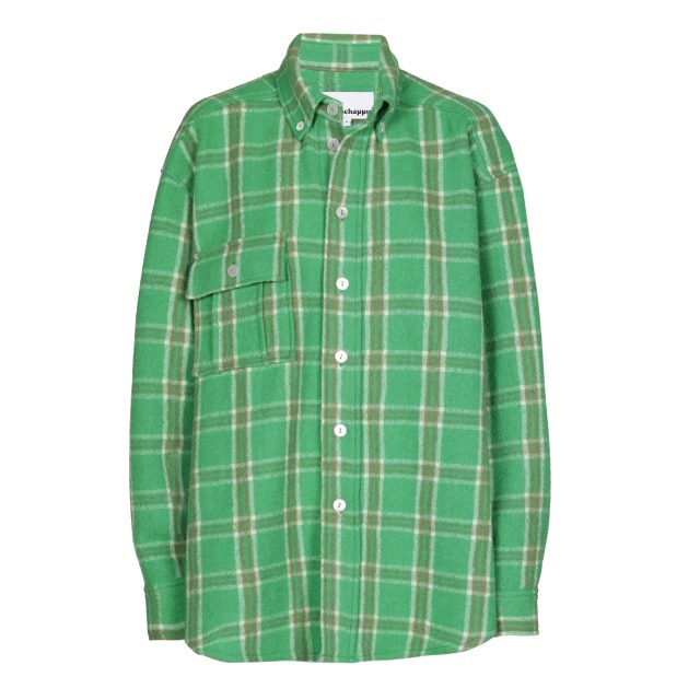 Jackson Shirt Virgin Wool - plaid green, size 1